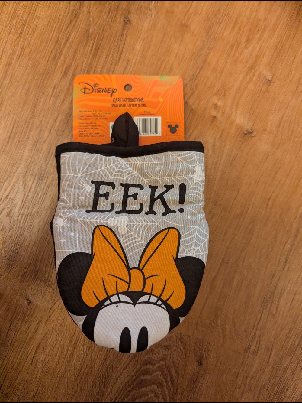 Disney Minnie Mouse Halloween Mini Oven Mitts in Orange, Black, Gray - Picture 2 of 3
